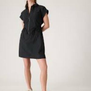 Elegant Black Mini Dress with Tie Waist